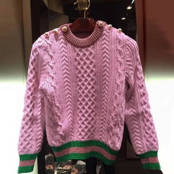 圆领套头毛衣女装 g家同款短款厚撞色珍珠扣针织衫百搭秋冬上衣潮图片,圆领套头毛衣女装 g家同款短款厚撞色珍珠扣针织衫百搭秋冬上衣潮高清图片 皓宇毛织厂,